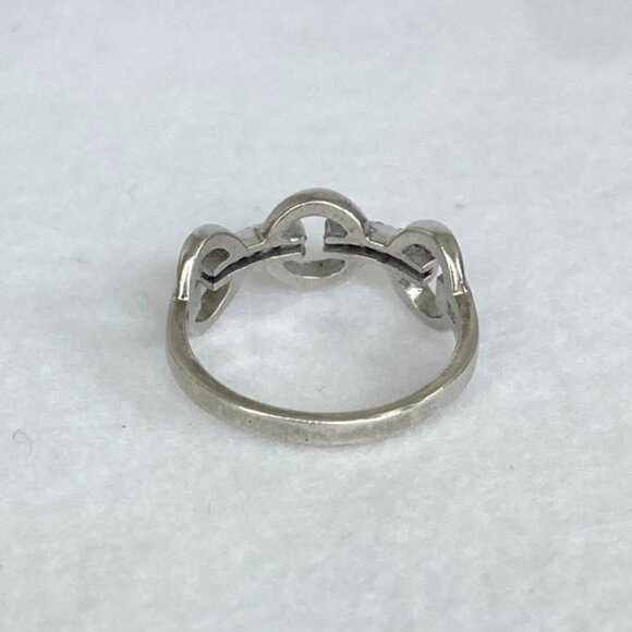 Silver Plated 8MM Cubic Zirconia Circle Bar Band Ring Size 8.75 - Picture 7 of 16